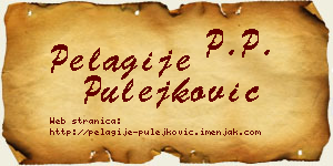 Pelagije Pulejković vizit kartica